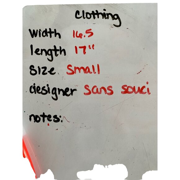 π 2/$20 πCream Lace Over Tan Underlayment in Floral and Checked Pattern Tank S - Picture 6 of 6